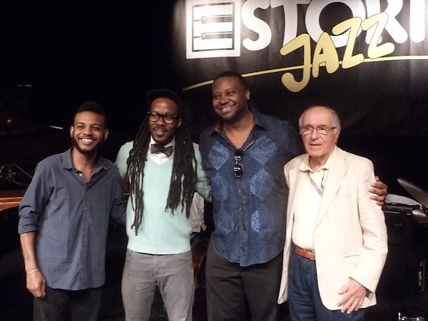 De gauche  droite: Mark Whitfield, Jr., Joe Sanders, Sean Jones et Duarte Mendona lors de la dernire édition du festival en mai 2015 © Serge Baudot