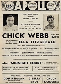 1936-37. Ella et Chick Webb  l'Apollo