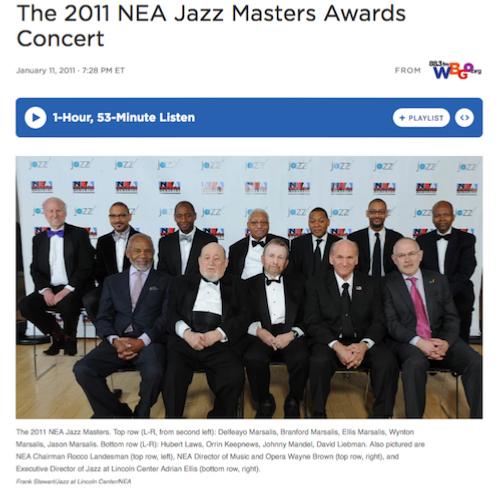2011 NEA Jazz Master Awards Concert ©Frank Stewart/Jazz at Lincoln Center/NEA/WBGO/NPR@YouTube