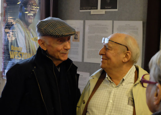 Roger Paraboschi et Claude Bolling  la fte des 80 ans de Jazz Hot, Fond'action Boris Vian, Cité Véron, Paris, 28 mars 2015 © Ellen Bertet