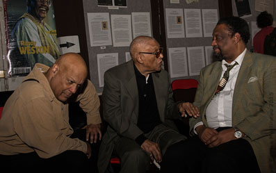John Betsch, Hal Singer et Chico Freeman, 80 ans de Jazz Hot  la Fond'Action Boris Vian, mars 2015 © Patrick Martineau