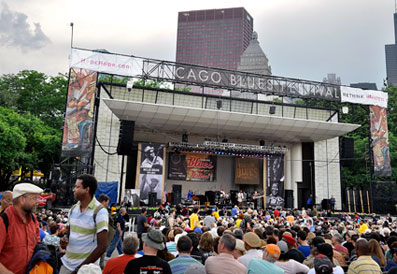 La grande scène du Chicago Blues Festival © Claude Vesco