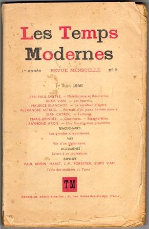 Les Temps Modernes, numéro du 1er juin 1946