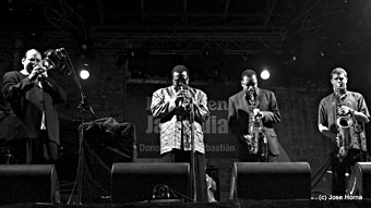 Steve Turre, Wallace roney, Donald Harrison, Eric Alexander : San Sebastian 2006 © Jose Horna