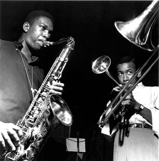John Coltrane et Lee Morgan © Francis Wolff-Mosaic Images by courtesy of Blue Note