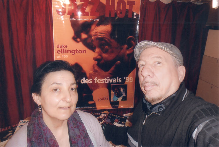Hélne et Daoud lors des 80 ans de Jazz Hot  la Fond'Action Boris Vian, Paris, 2015 © Jérme Partage