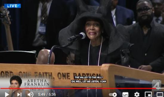2018. Cicely Tyson rend hommage à Aretha Franklin, ©WDIV4 