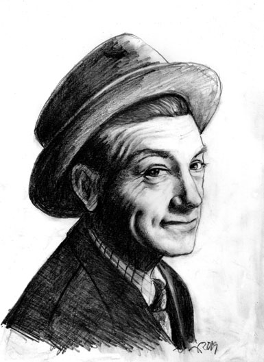 Hoagy Carmichael, dessin © Sandra Miley