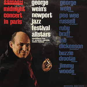 1961. George Wein's Newport Jazz Festival All Stars, Midnight Concert in Paris, Smash Records