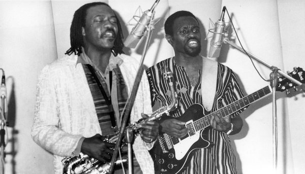 Oliver Lake (as) et Jerome Harris (g) avec Jump up, Abidjan Radio Broadcast, 1982 © Photo X, Collection Jerome Harris by courtesy