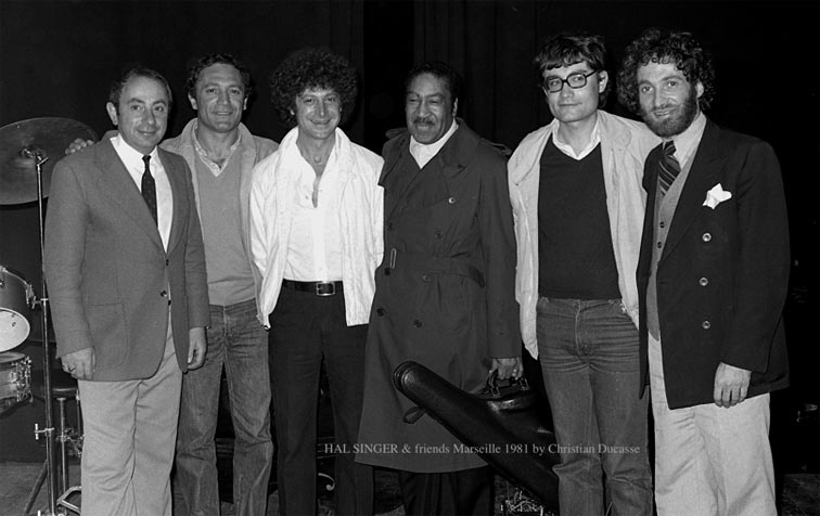 Marseille 1981: Lucien Dreyfus (HCF), Greco, Manouk, Hal Singer, Henri Florens, Yves-André Delubac © Christian Ducasse
