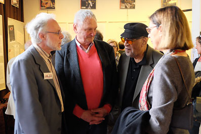 Michel Laplace, Jean-Louis Chautemps, Hal Singer et Arlette Singer, 80 ans de Jazz Hot, Fond'Action Boris Vian, mars 2015 © Ellen Bertet