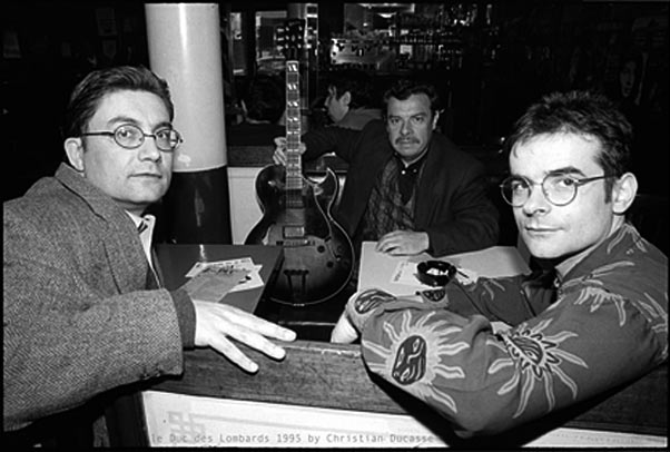 Duc des Lombards 1995: Henri Florens, Christian Escoudé, Bruno Rousselet © Christian Ducasse Duc des Lombards 1995: Henri Florens, Christian Escoudé, Bruno Rousselet © Christian Ducasse