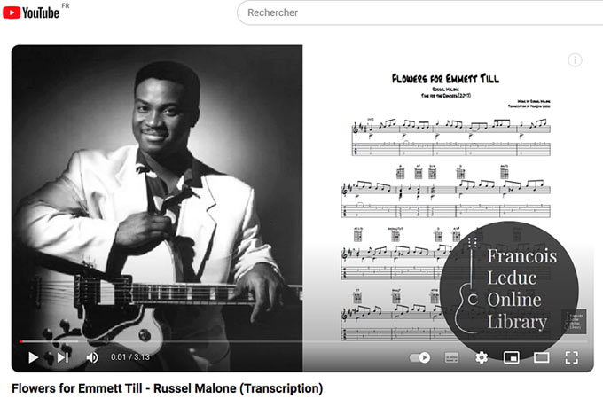 Russell Malone, Flowers for Emmett Till, image extraite de YouTube