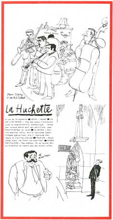 Le Caveau de La Huchette par Cabu, Jazz Hot n186, 1963