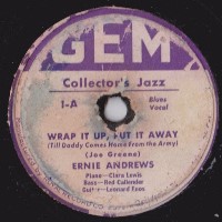 78t 1945. Ernie Andrews, Wrap It up, Put It Away, Gem