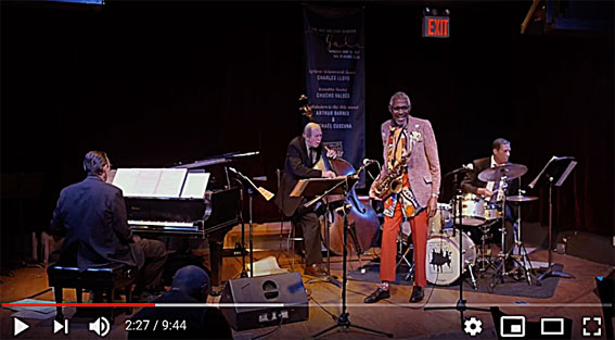 Andrew White Quartet: Wade Beach (p), Steve Novosel (b), Andrew White (as), Nasar Abadey (dm) Jazz Gallery, New York, 2017 © YouTube