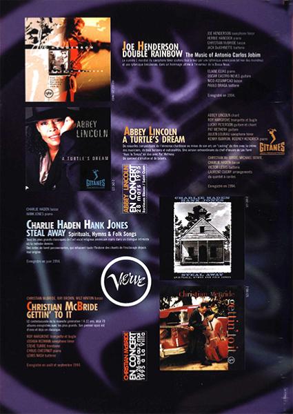 publicité Verve/Gitanes, 4e de couverture Jazz Hot n519,avril 1995