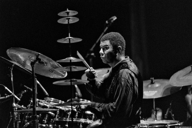 Jack DeJohnette (dm), Th&eacute;�tre 140, Bruxelles, 11 novembre 1991 &copy; Jacky Lepage