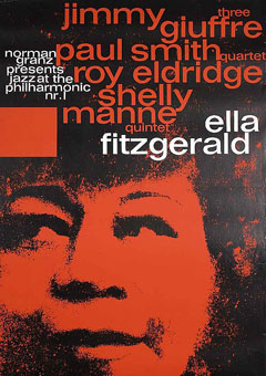 1960. The JATP Tour, Ella Fitzgerald sur l'affiche