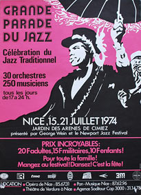 Affiche de la Grande Parade du Jazz 1974