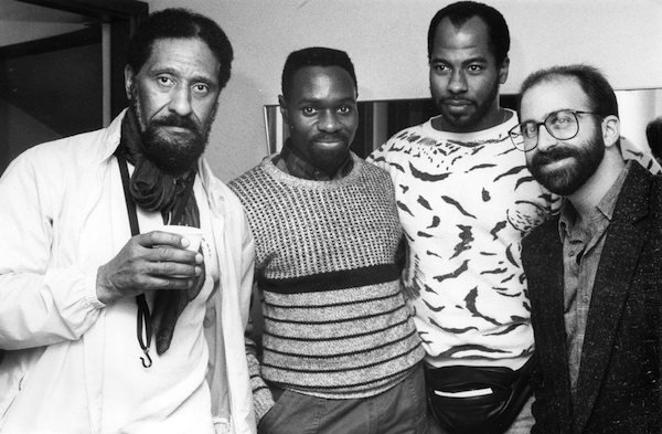 Sonny Rollins, Jerome Harris, Clifton Anderson, Mark Soskin, Milan, 1987 © Luisa Cairati, Collection Jerome Harris by courtesy