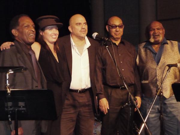 de g.  d.: Michel Sardaby, Sarah Morrow, Peter Giron, Doug Sides, Ted Curson, Conservatoire du XIe arrdt. de Paris, octobre 2008 © Ma Ma