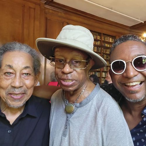 De g  d: Warren Smith, Louis Hayes, Ronnie Burrage, Andrew Freeman Home, New York, Hommage  Eli Fountain, 24 juillet 2022 © Photo X, Collection Ronnie Burrage by courtesy