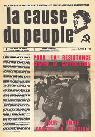 La cause du peuple n° 19, le numéro où Michel Le Bris est directeur de publication