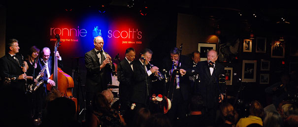Chris Barber Band, au Ronnie Scott's, 2013 © photo X by courtesy of Wigt International | Wigt Productions Ltd