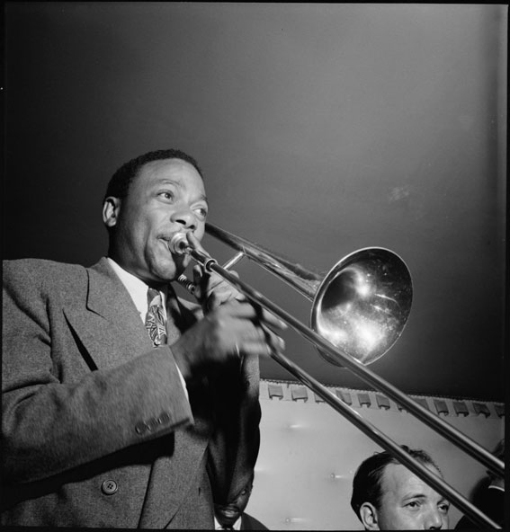 J. C. Higginbotham, Jimmy Ryan's Club, New York, N.Y., between 1946 and 1948 © William P. Gottlieb/Ira and Leonore S. Gershwin Fund Collection, Music Division, Library of Congress by courtesy