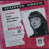 LP 1952. Juliette Gréco, Chante ses derniers succes, Philips