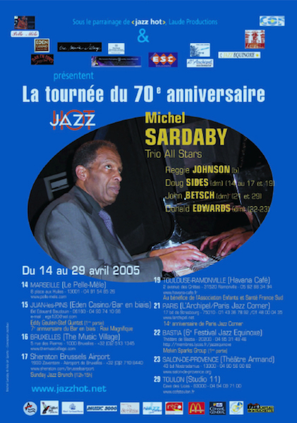 Affiche de la tournée des 70 ans de Jazz Hot