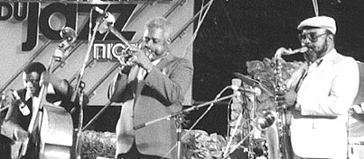 Dizzy Gillespie et James Moody, Grande Parade du Jazz de Nice 1985 © Lisiane Laplace